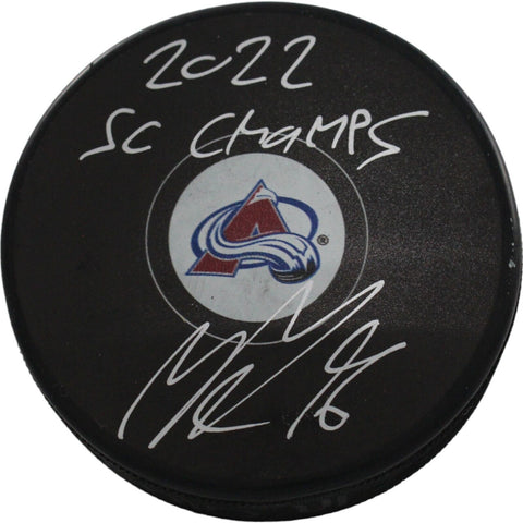 Mikko Rantanen Signed Colorado Avalanche Puck '22 SC Champs FAN 44513