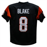 Jeff Blake Autographed/Signed Pro Style Black XL Jersey Beckett 35988