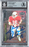 Cardinals Jake Plummer Signed 1998 Metal Universe PF #4 Card BAS Slabbed