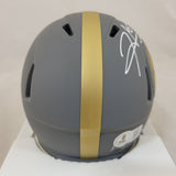 HINES WARD SIGNED PITTSBURGH STEELERS SLATE SPEED MINI HELMET BECKETT QR