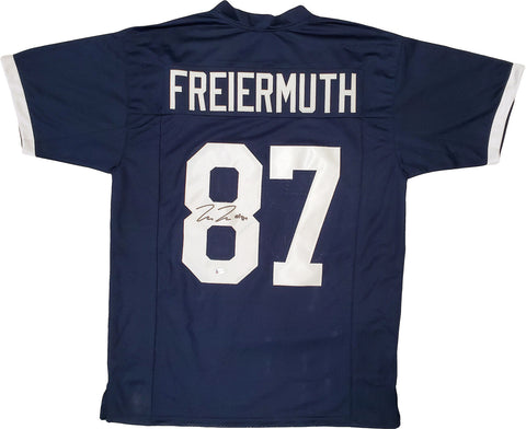 PENN STATE NITTANY LIONS PAT FREIERMUTH AUTOGRAPHED BLUE JERSEY BECKETT 195774