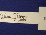 SEAHAWKS WARREN MOON AUTOGRAPHED FRAMED BLUE JERSEY "HOF 06" PSA/DNA 107924