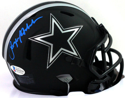 Roger Staubach Signed Dallas Cowboys Eclipse Mini Helmet - Beckett W Auth *Blue