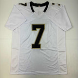 Autographed/Signed Taysom Hill New Orleans White Football Jersey JSA COA