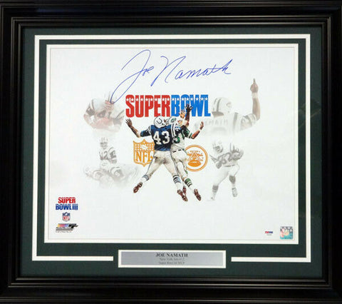 JOE NAMATH AUTOGRAPHED SIGNED FRAMED 16X20 PHOTO NEW YORK JETS PSA/DNA 91040