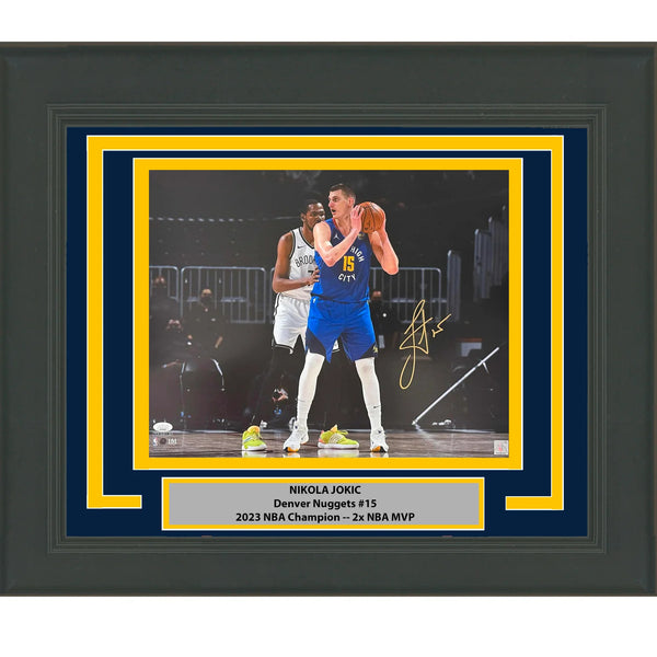 Framed Autographed/Signed Nikola Jokic Denver Nuggets 16x20 Photo JSA COA #3