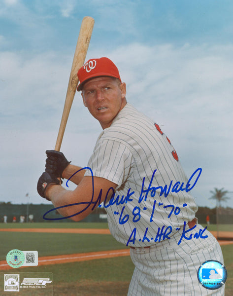 Nationals Frank Howard "68/70 A.L. HR King." Signed 8x10 Photo BAS #BL91215