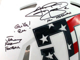 Johnny Manziel Signed A&M Stars & Stripes Authentic Helmet w/5 Insc - JSA W Auth