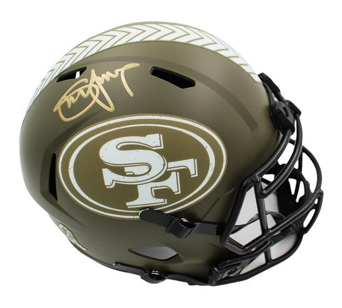 Steve Young Signed San Francisco 49ers Speed Full Size Salute To Service Helmet