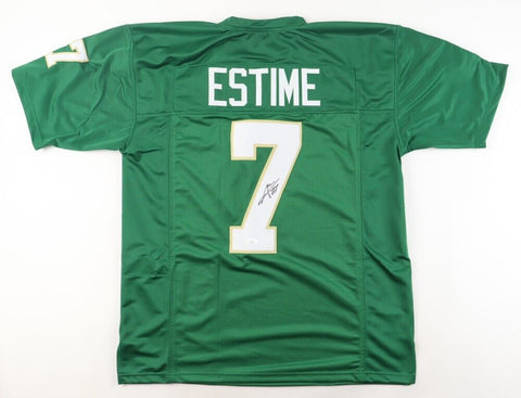 Audric Estime Signed Notre Dame Fighting Irish Jersey (JSA COA) Denver Bronco RB