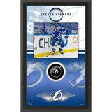 STEVEN STAMKOS Autographed Tampa Bay Lightning Official Puck Shadowbox FANATICS