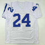 Autographed/Signed LENNY MOORE HOF 75 Baltimore White Football Jersey JSA COA