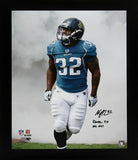 Maurice Jones-Drew Signed Jacksonville Jaguars-Smoke-Rolled Canvas-DTWD