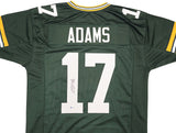 GREEN BAY PACKERS DAVANTE ADAMS AUTOGRAPHED GREEN JERSEY BECKETT WITNESS 230103