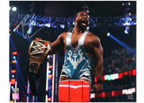 Big E Autographed WWE On-Ropes with Title 16" x 20" Photograph Fanatics