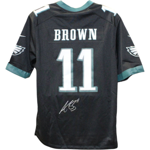 AJ Brown Autographed Philadelphia Eagles Nike Black XL Jersey Beckett 48825