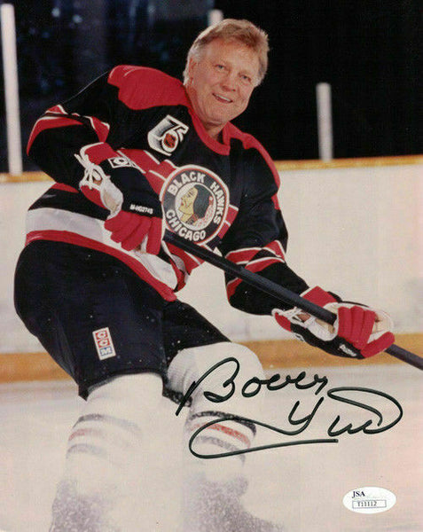 Bobby Hull Autographed/Signed Chicago Blackhawks 8x10 Photo JSA 20730