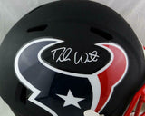 Deshaun Watson Signed Texans F/S Flat Black Speed Helmet - JSA W Auth *Silver