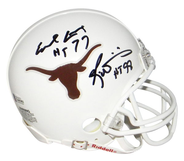 EARL CAMPBELL RICKY WILLIAMS SIGNED TEXAS LONGHORNS HEISMAN MINI HELMET BECKETT