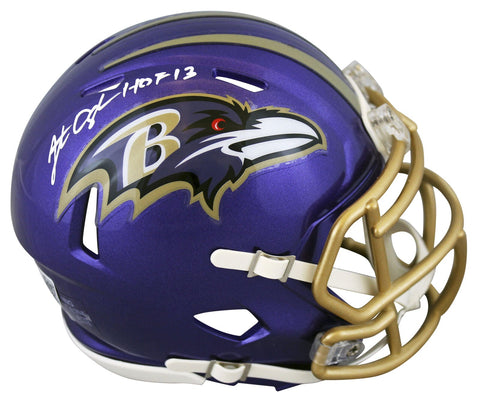 Ravens Jonathan Ogden "HOF 13" Signed Flash Speed Mini Helmet BAS Witnessed