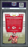 2017 Panini #104 Patrick Mahomes RC Rookie On Card PSA 10/10 Auto GEM MINT