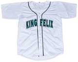 FELIX HERNANDEZ AUTOGRAPHED SEATTLE MARINERS #34 WHITE JERSEY W/ KIING FELIX