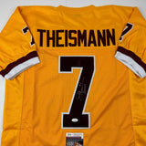 Autographed/Signed Joe Theismann MVP Washington Yellow Football Jersey JSA COA