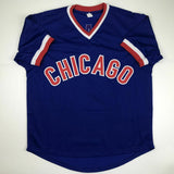 Autographed/Signed MARK GRACE Chicago Blue Baseball Jersey JSA COA Auto