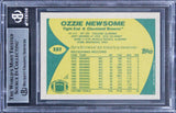 Browns Ozzie Newsome "HOF 99" Authentic Signed 1989 Topps #151 Card BAS Slabbed