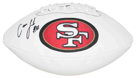 CAMERON LATU SIGNED AUTOGRAPHED SAN FRANCISCO 49ERS WHITE LOGO FOOTBALL BECKETT