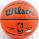 Clyde Drexler Autographed Wilson NBA Basketball - JSA Witnessed *Black