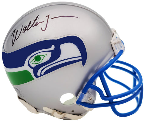 WALTER JONES AUTOGRAPHED SEATTLE SEAHAWKS GRAY MINI HELMET MCS HOLO 203085