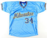 Rollie Fingers Signed Milwaukee Brewers Jersey (JSA COA) 1992 H.O.F/ 1981 AL MVP