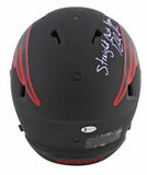 Patriots Randy Moss "SCH" Signed Eclipse Proline F/S Speed Helmet w/ Case BAS W