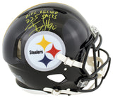 Steelers T.J. Watt NFL Record 22.5 Sacks F/S Speed Proline Helmet w/ Case BAS W