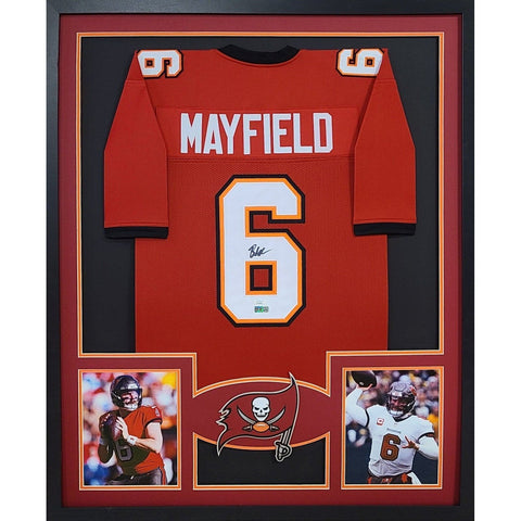 Baker Mayfield Autographed Signed Framed Buccaneers Tampa Bay Jersey BECKETT