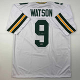 Autographed/Signed Christian Watson Green Bay White Jersey Beckett BAS COA