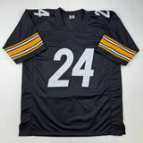 Autographed/Signed Joey Porter Jr. Pittsburgh Black Football Jersey JSA COA