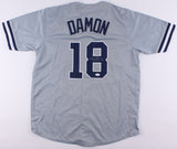 Johnny Damon Signed New York Yankees Gray Road Jersey (JSA COA) 2xSeries Champ