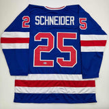 Autographed/Signed Buzz Schneider Blue USA Miracle On Ice 1980 Jersey BAS COA