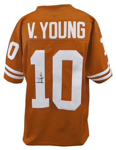 VINCE YOUNG University of Texas Longhorns Signed Football Jersey - SCHWARTZ