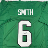 Autographed/Signed Devonta Smith Philadelphia Kelly Green Jersey JSA COA