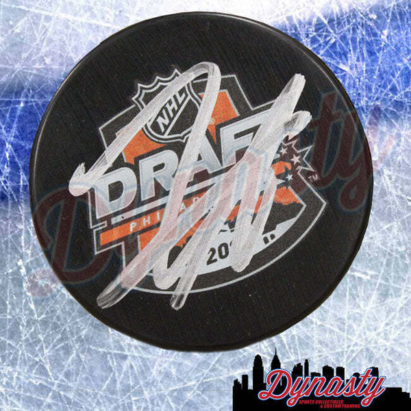 Travis Sanheim Philadelphia Flyers Autographed Signed 2014 Draft Puck JSA PSA