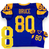 Isaac Bruce Autographed Signed Jersey with HOF - Royal - Beckett Authenticated