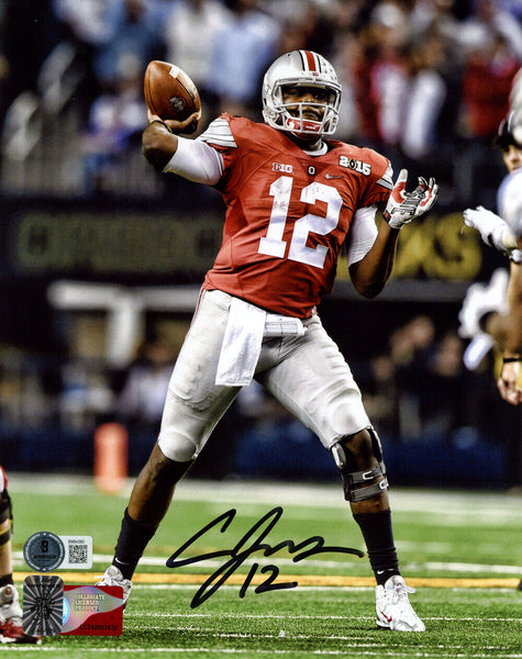 Cardale Jones Autographed Ohio State Buckeyes 8x10 Photo Beckett 47314