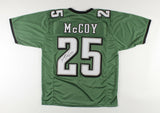 LeSean McCoy Signed Philadelphia Eagles Green Jersey (JSA COA) 5x Pro Bowl R.B.