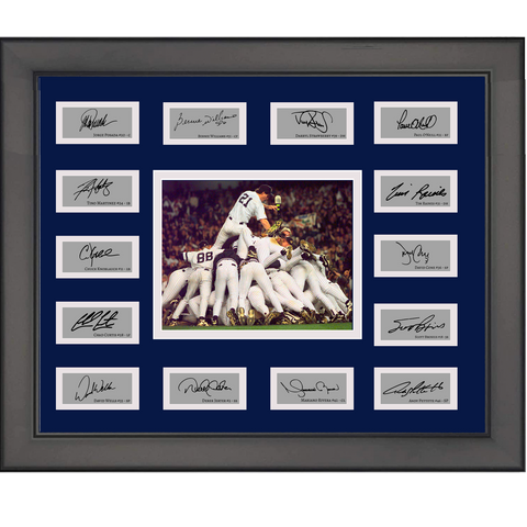 Framed 1998 New York Yankees World Series Facsimile Engraved Auto Collage 20x25