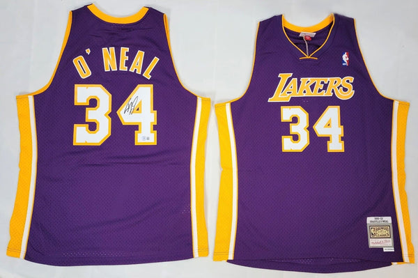 Shaquille O'Neal Signed Los Angeles Lakers 1999-00 M&N Jersey Beckett Witnessed