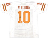 TEXAS LONGHORNS VINCE YOUNG AUTOGRAPHED WHITE & ORANGE JERSEY PSA/DNA 229529