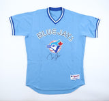 Joe Carter Signed Toronto Blue Jays Majestic Jersey (JSA) 1993 W.S. Winning H.R.